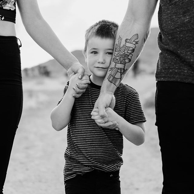 shooting with my fam in the mountains in az 🖤 this first photo killllllls me bc Silas is clutching close to his dad&rsquo;s arm right where the tattoo of his name is 😩❤️😩