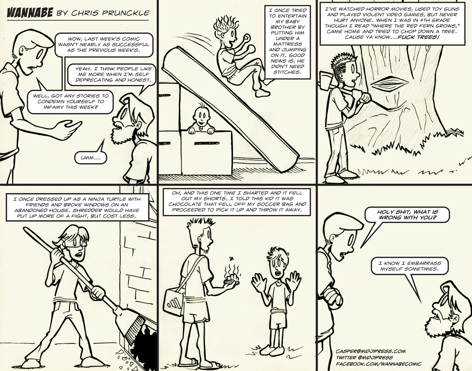 Wannabe is a blog series by Chicago area artist Chris Prunckle documenting his trials and tribulations as a wannabe artist. Check back next week for a new posting. Chris Prunckle is a graphic designer, illustrator and comic book artist banished to the suburbs of Chicago. Though an advertising industry minion by day, he slaves his nights away creating a mad little world. He’s previously worked on the comics Fisted, Bonesetter, and The Scarab. Follow him at @midjipress .