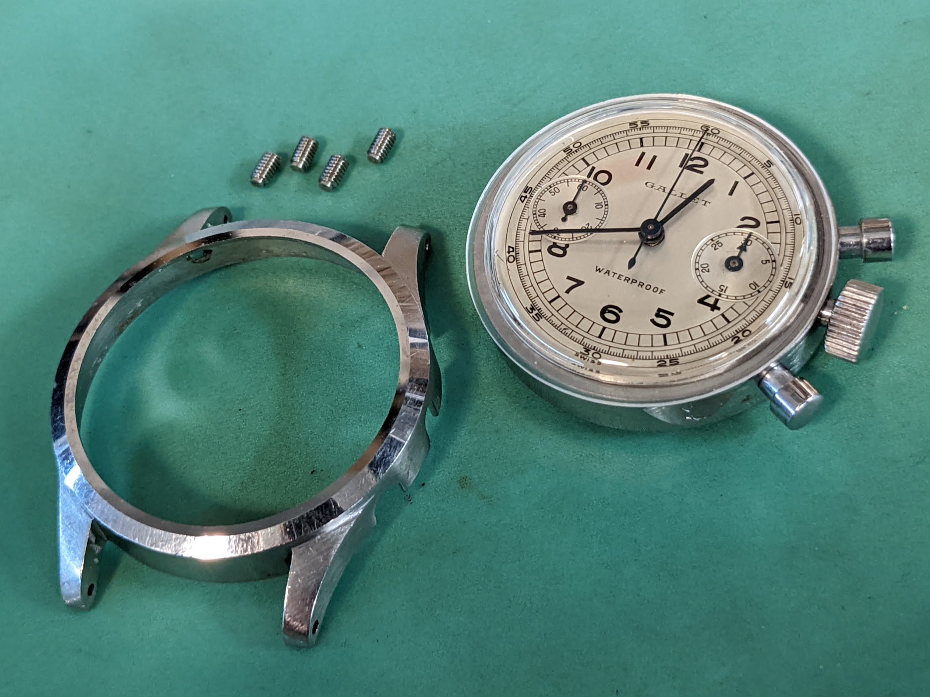 Gallet Chronograph Case Components