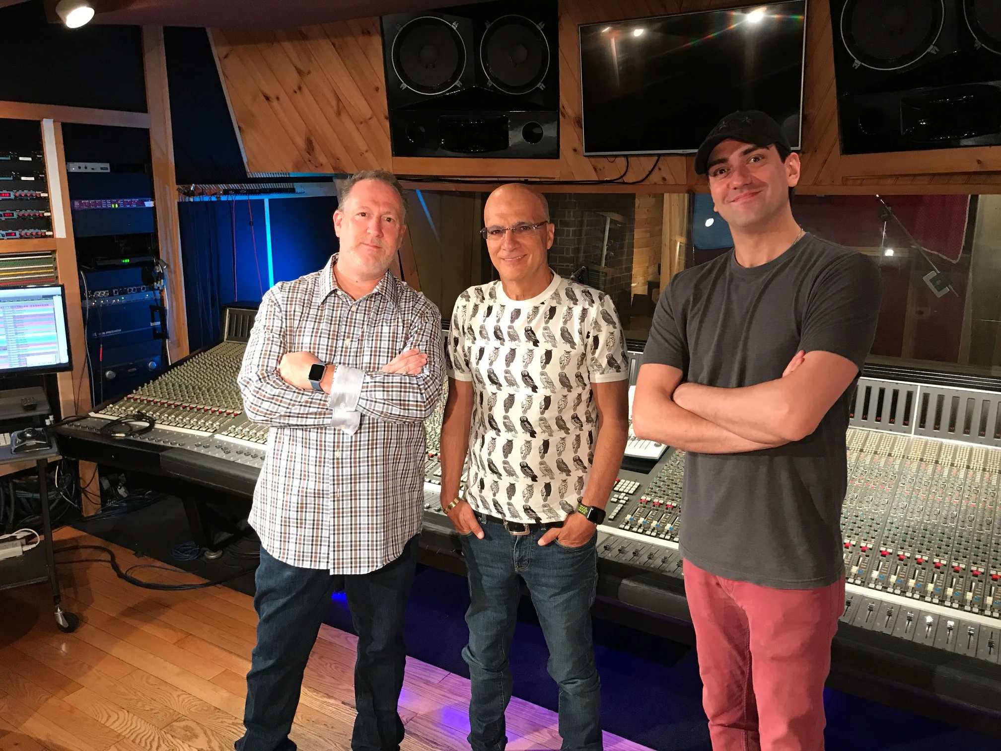 Jimmy Iovine, Engineer Angelo Payne, & I in the studio in NYC
