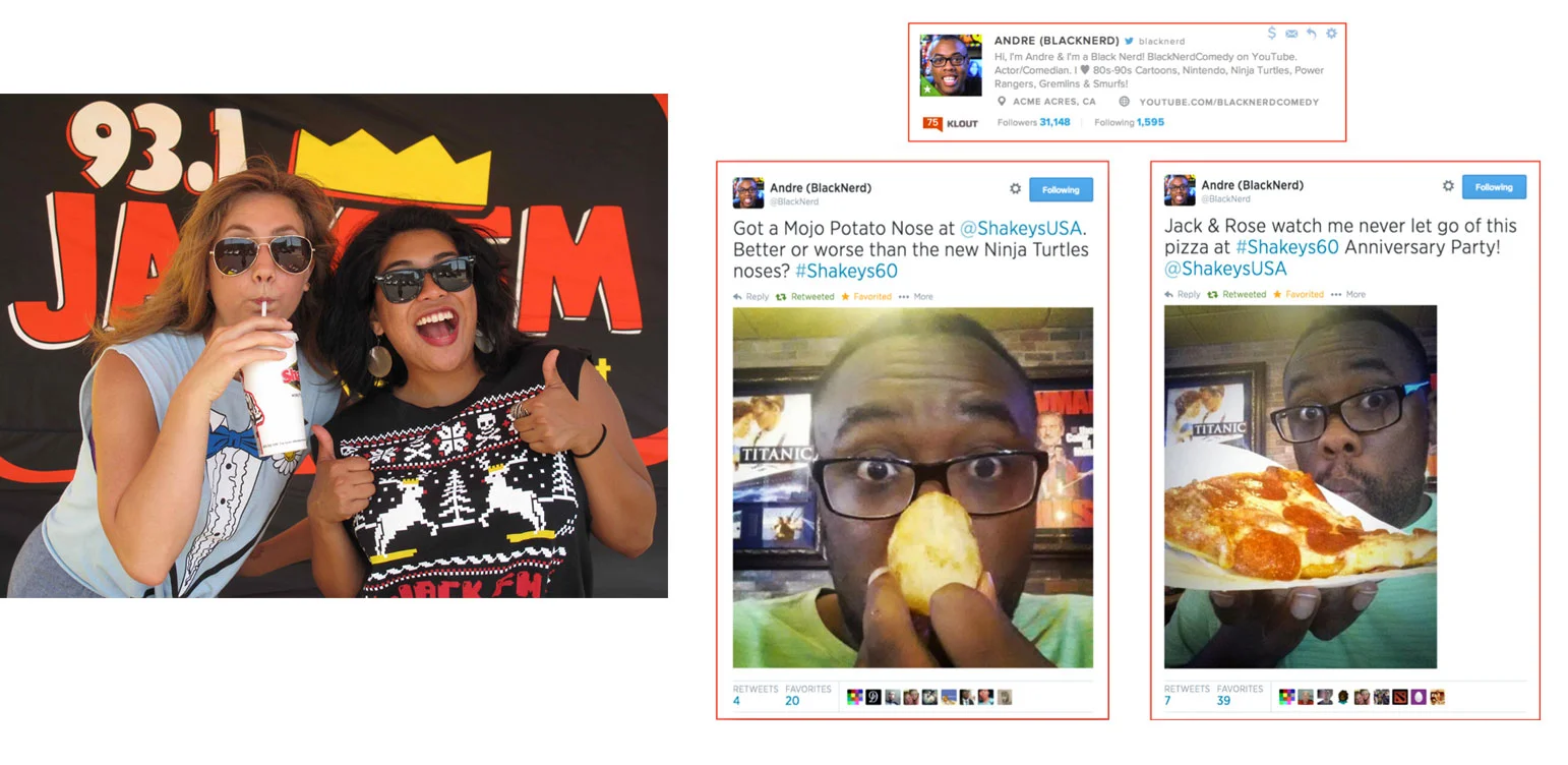 Shakey's 60th Birthday: Jack FM Hollywood promo, Twitter Snapshots 