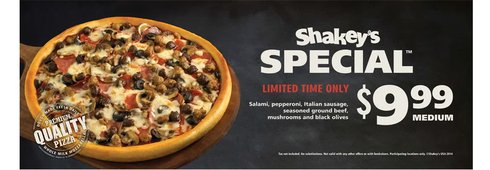  Shakey's Special - Point of Sale, exterior banner