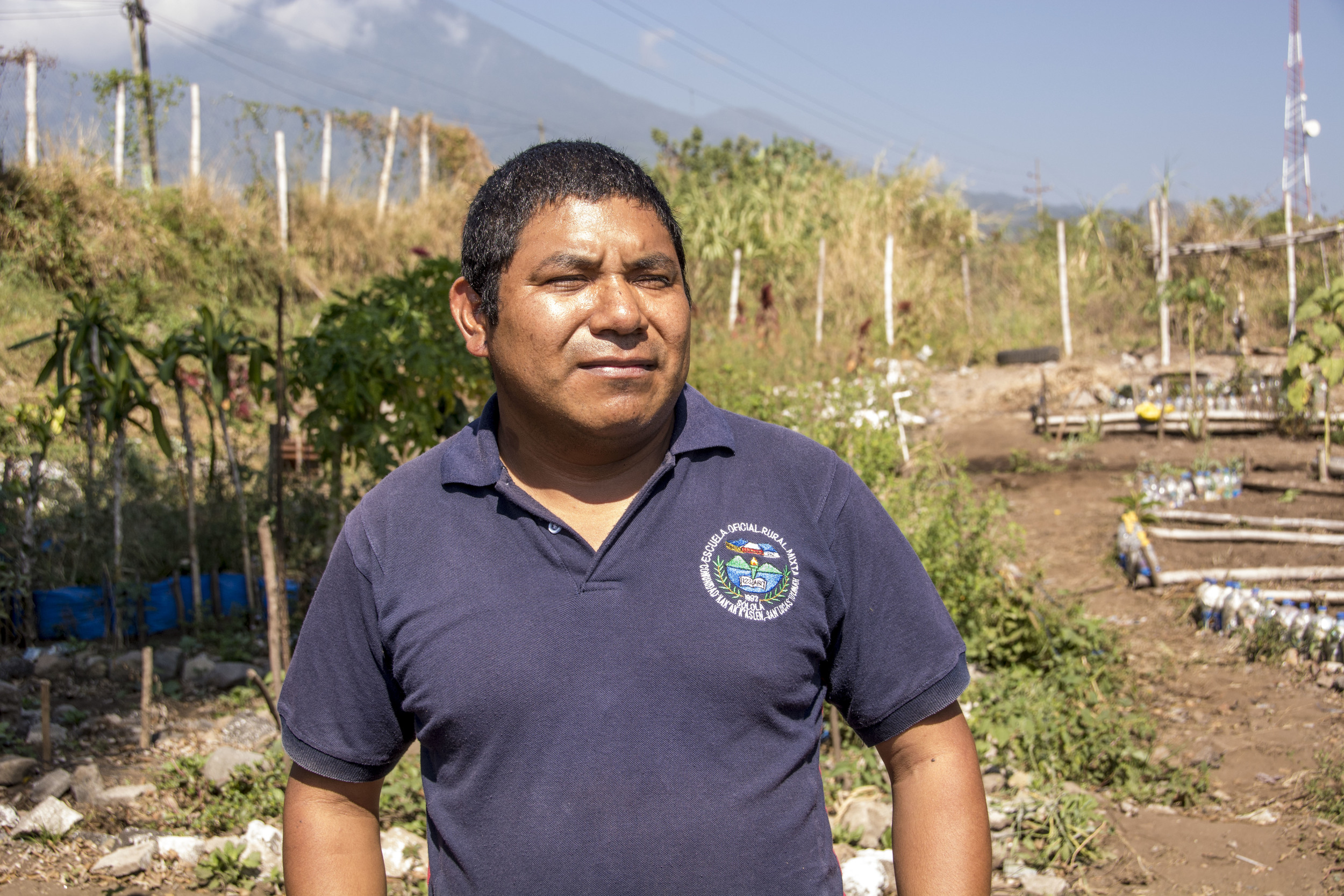  Hugo, 6th grade teacher at Nueva Vida School. He also farms coffee and corn and now plants chilis and cabbage with his new gardening skills. 