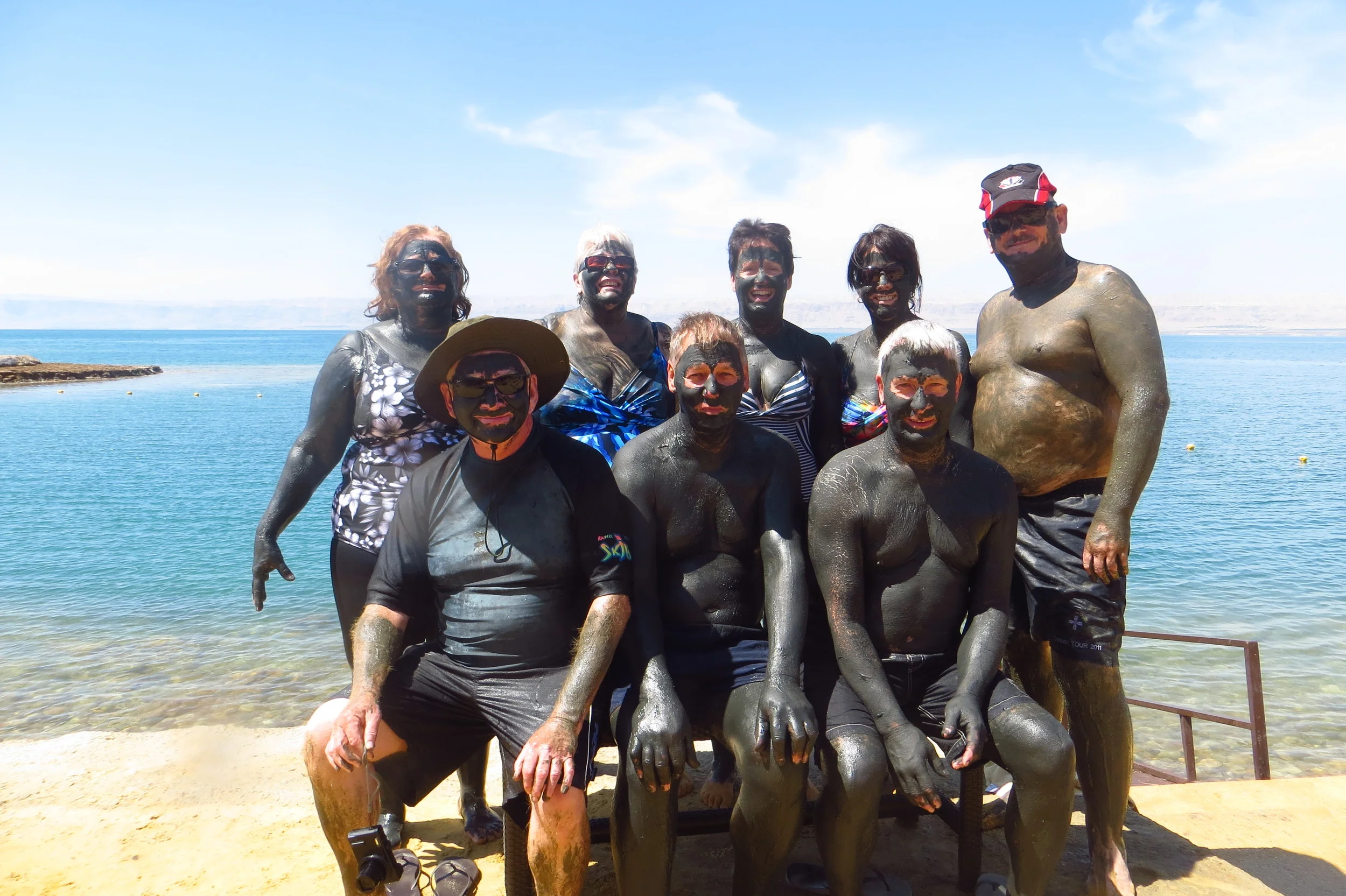 Preparing to float in the Dead Sea!