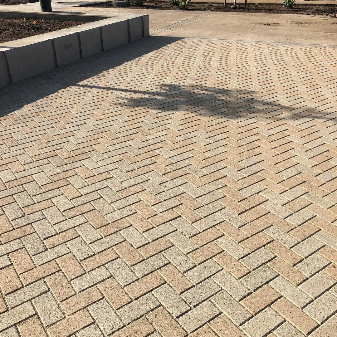 Installing pavers at the new Albion Park.