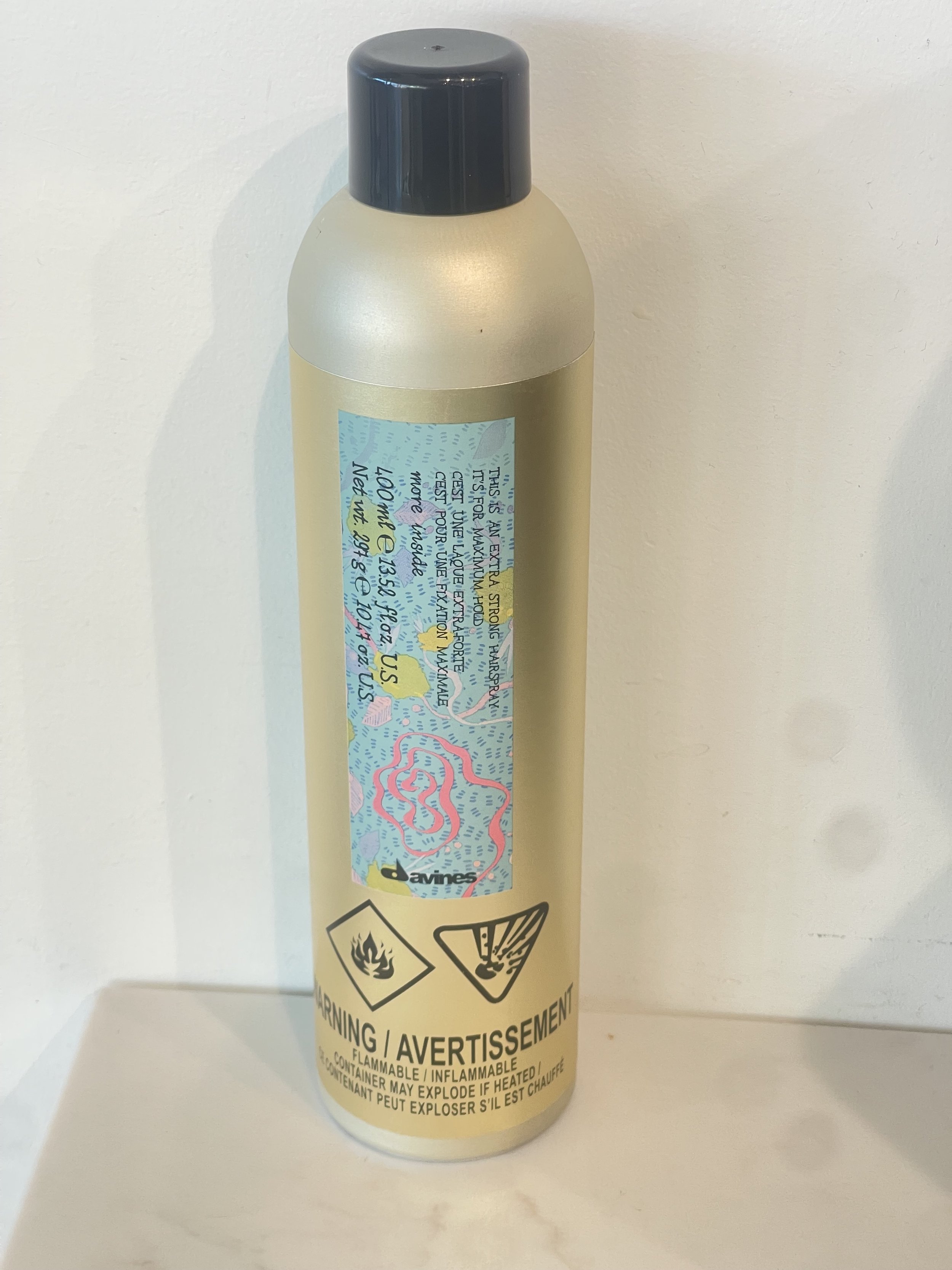 Davines this is an extra strong hairspray