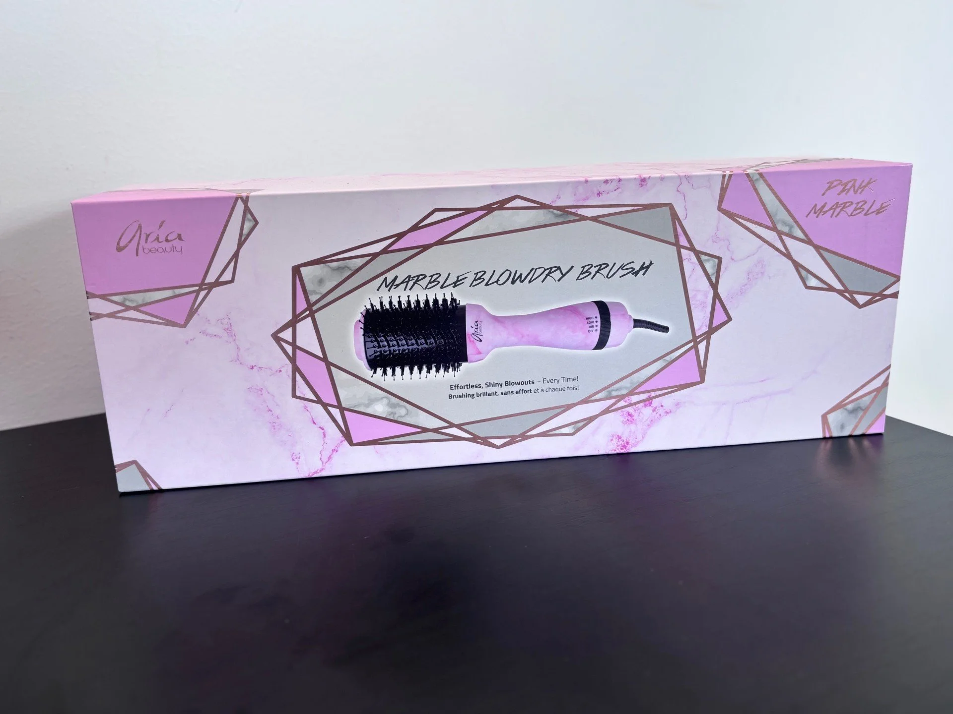 Aria Pink Marble Blowdry Brush