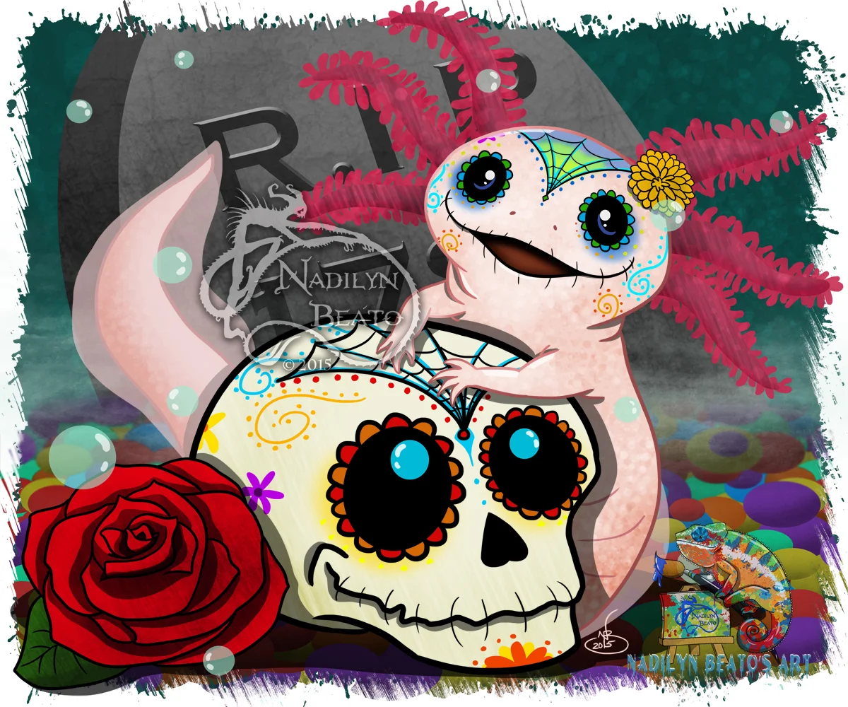 Dia de los Muertos Axolotl