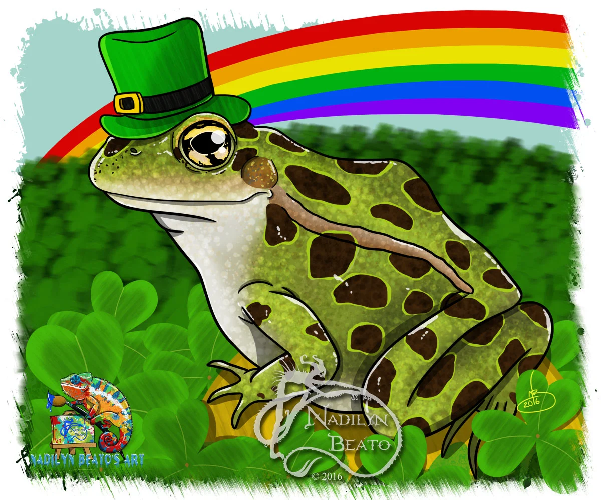 St. Patrick's Day Leopard Frog 