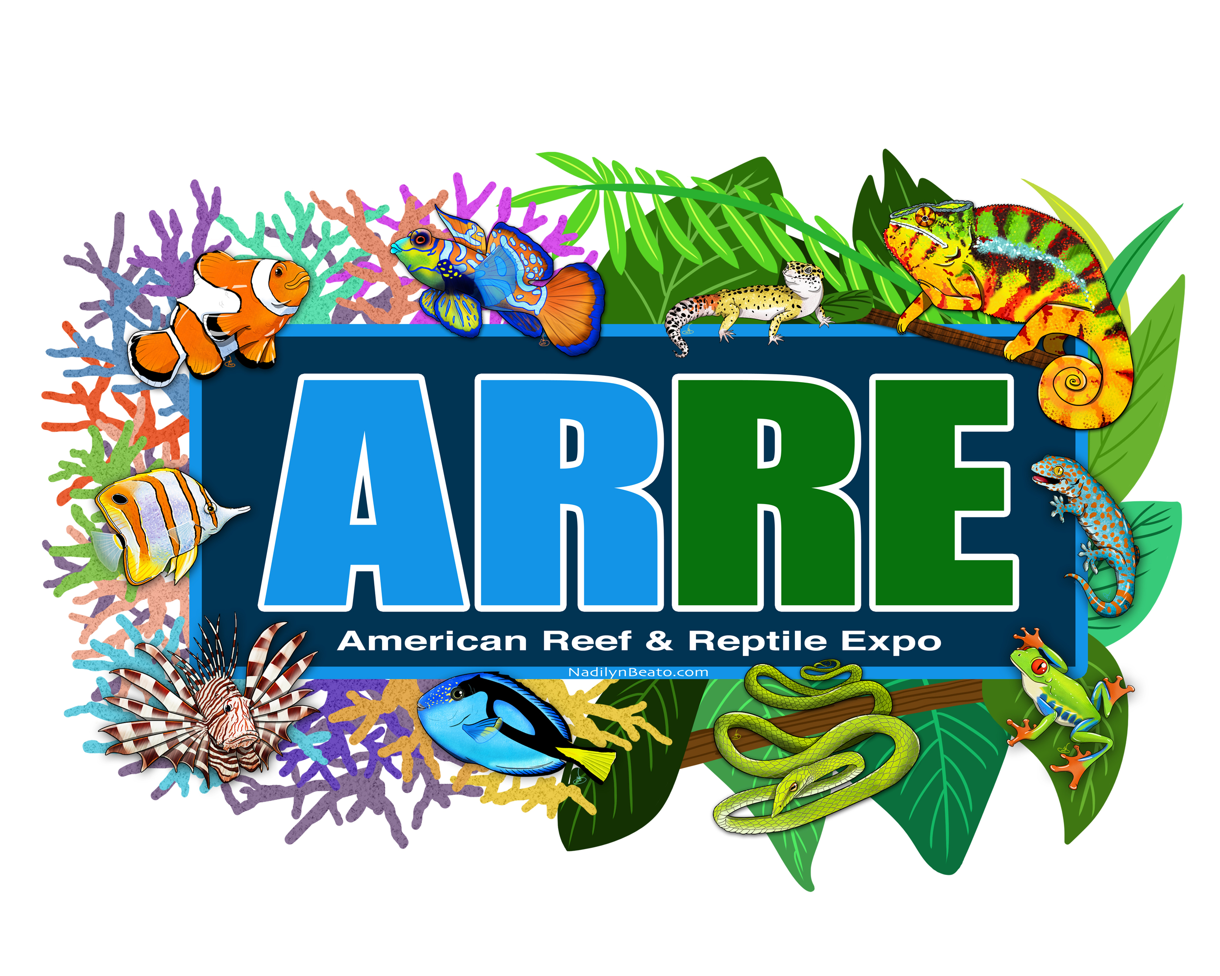 Sticker Design for the American Reef & Reptile Expo 