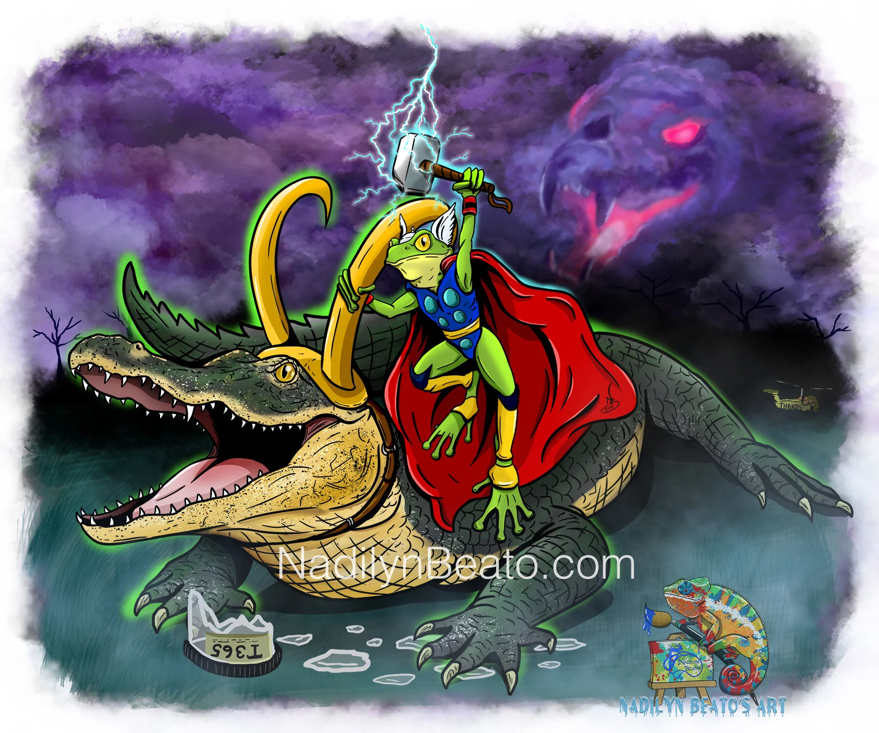 Gator Loki and Throg 