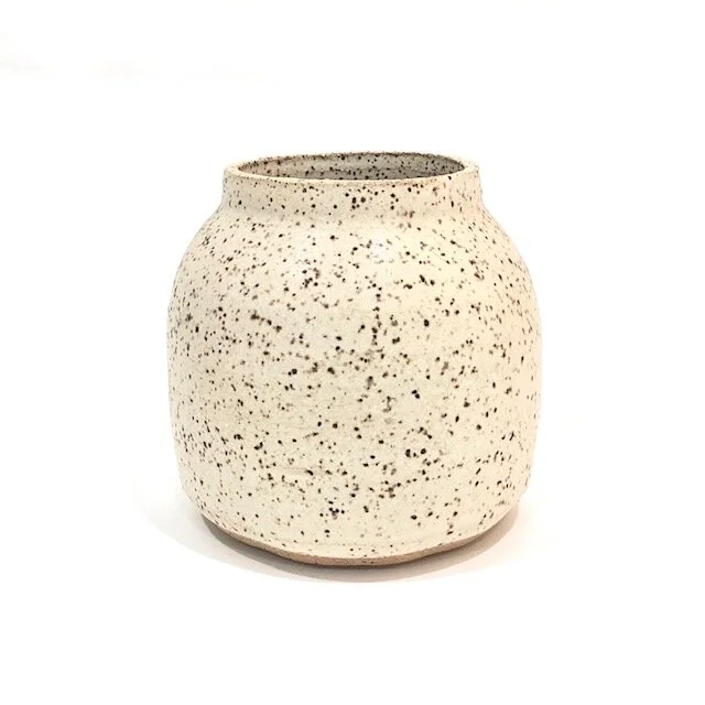 Speckled Vase in Oatmeal