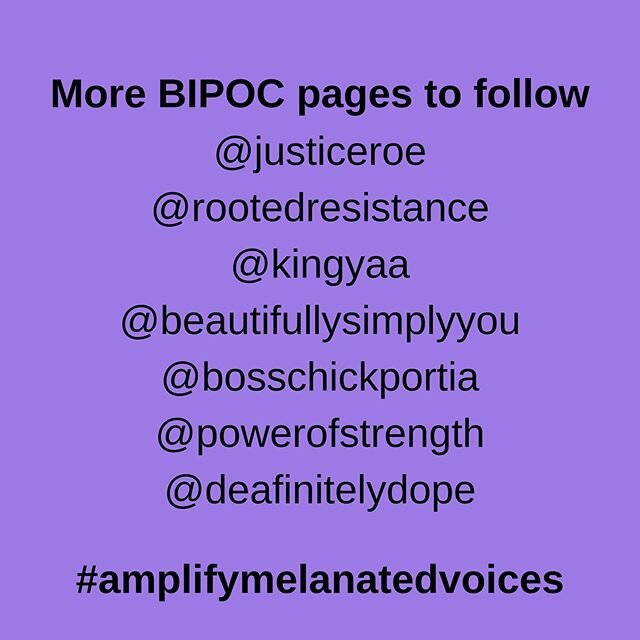 #amplifymelanatedvoices
✊🏿✊🏾✊🏽
*this list is not comprehensive, please feel free to tag additional pages you&rsquo;d like to share*