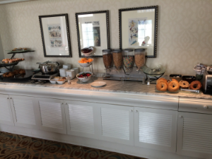 Breakfast spread.