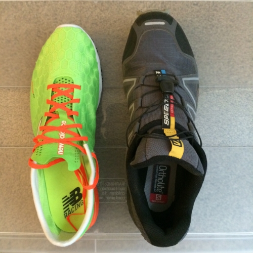 Both shoes are for getting nasty. But, only one can wash the nasty off after you step in it.