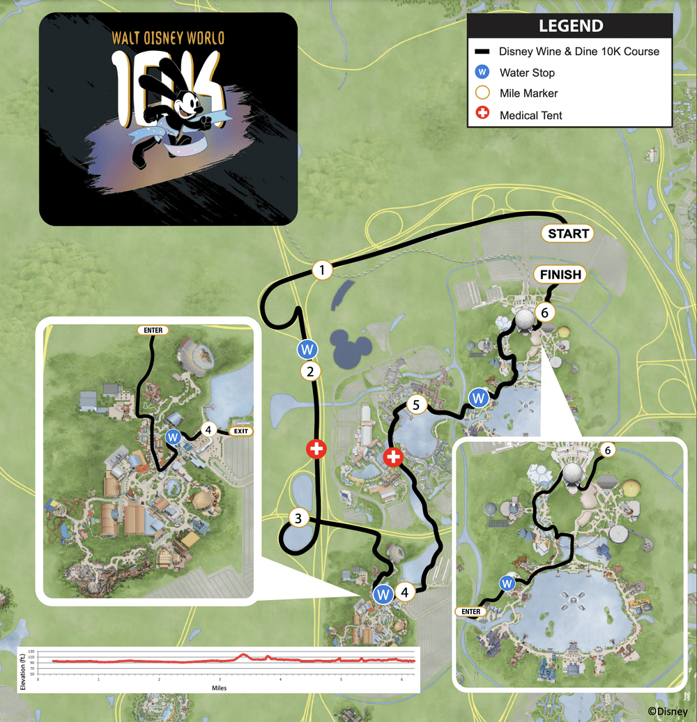 Disney Marathon Course Map 2022 Walt Disney World Marathon Weekend Courses — Always Running Forward