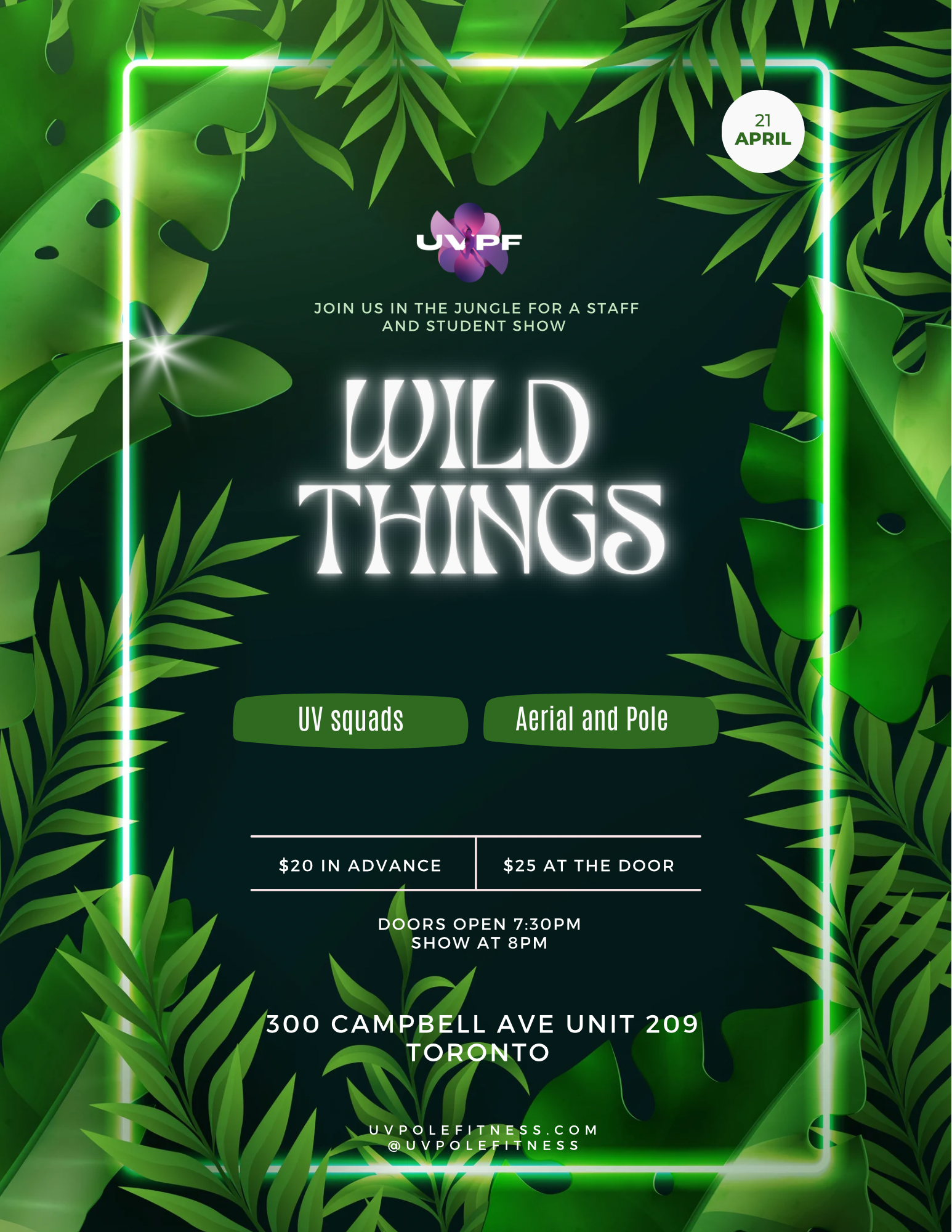 Wild Things UV Student Show