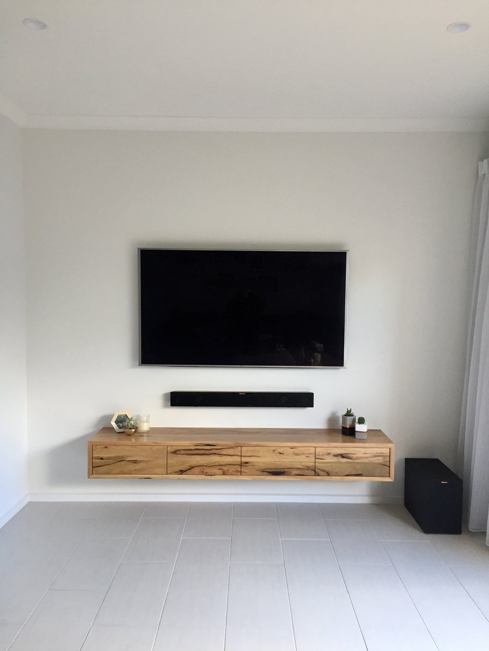 wood floating tv stand entertainment center