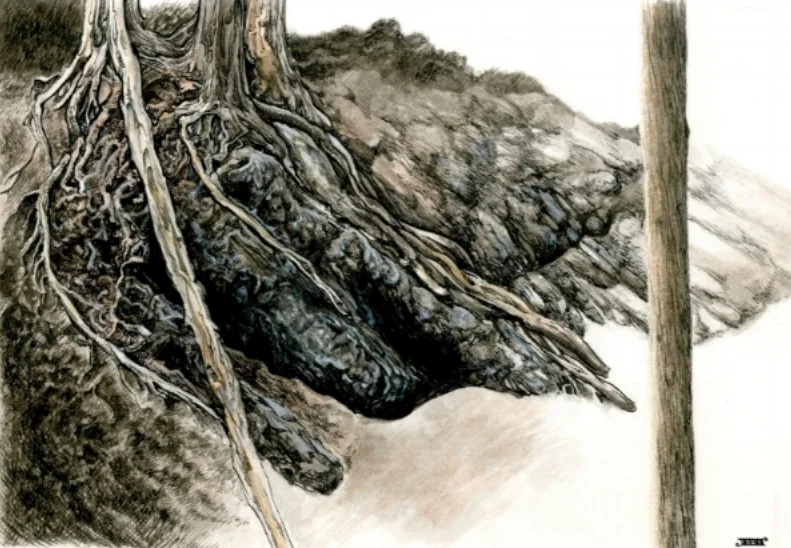 The Entrance to a Cave in Woodward