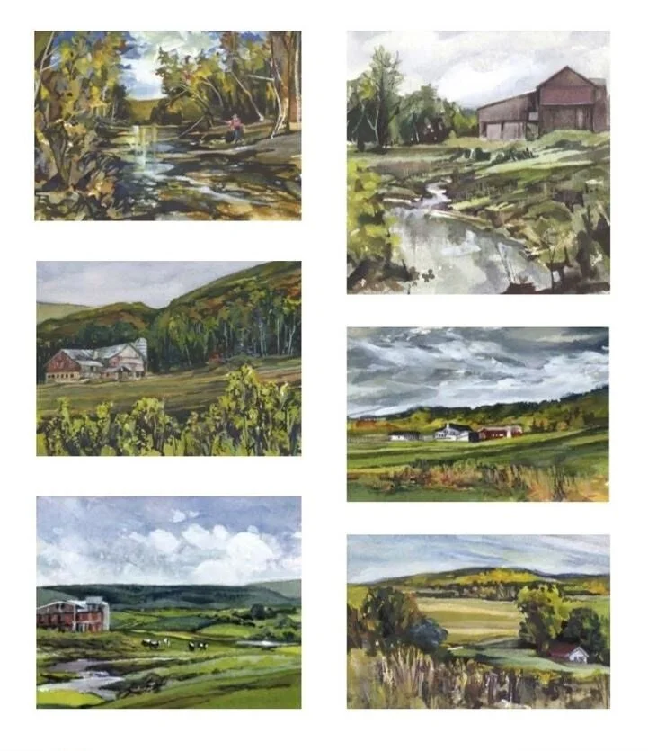 Six paintings for holiday craft markets