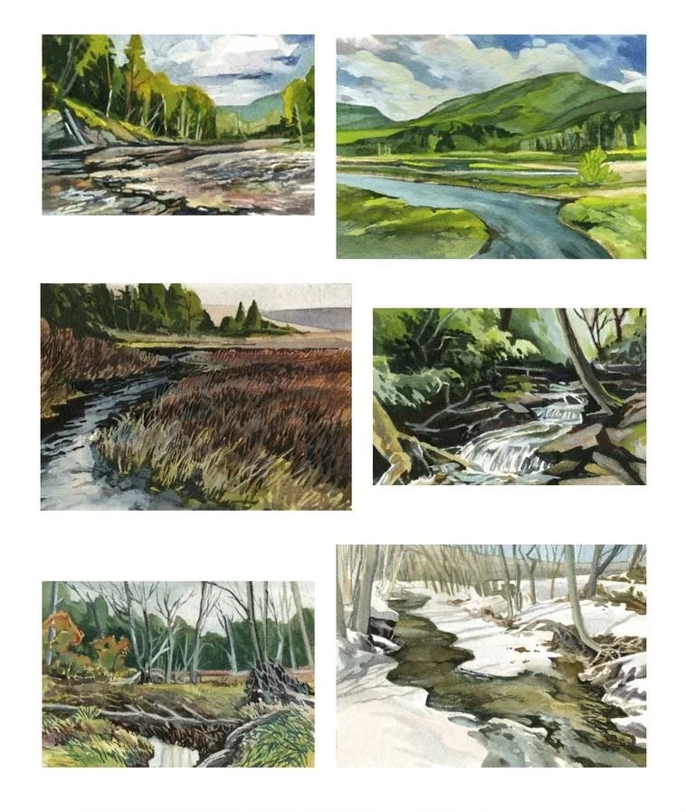 Six paintings for "Little Gems" 2023