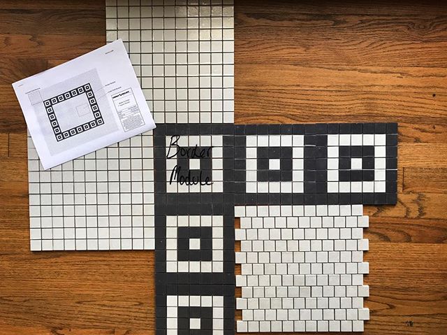 More custom tile for our Swiss Ave remodel- this layout is for a kid&rsquo;s bath that doubles as the guest bath, so we wanted to be practical with the design, but not short on style ▪️▫️▪️▫️▪️▫️▪️ @heritagetile