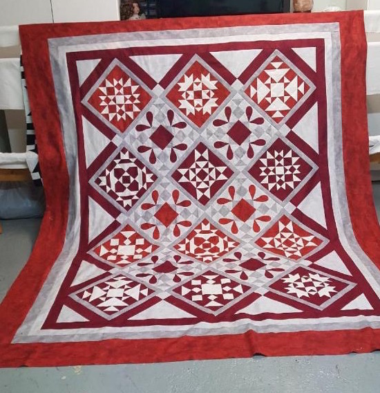 Anne Hubert's Block of the Month done here at the studio.