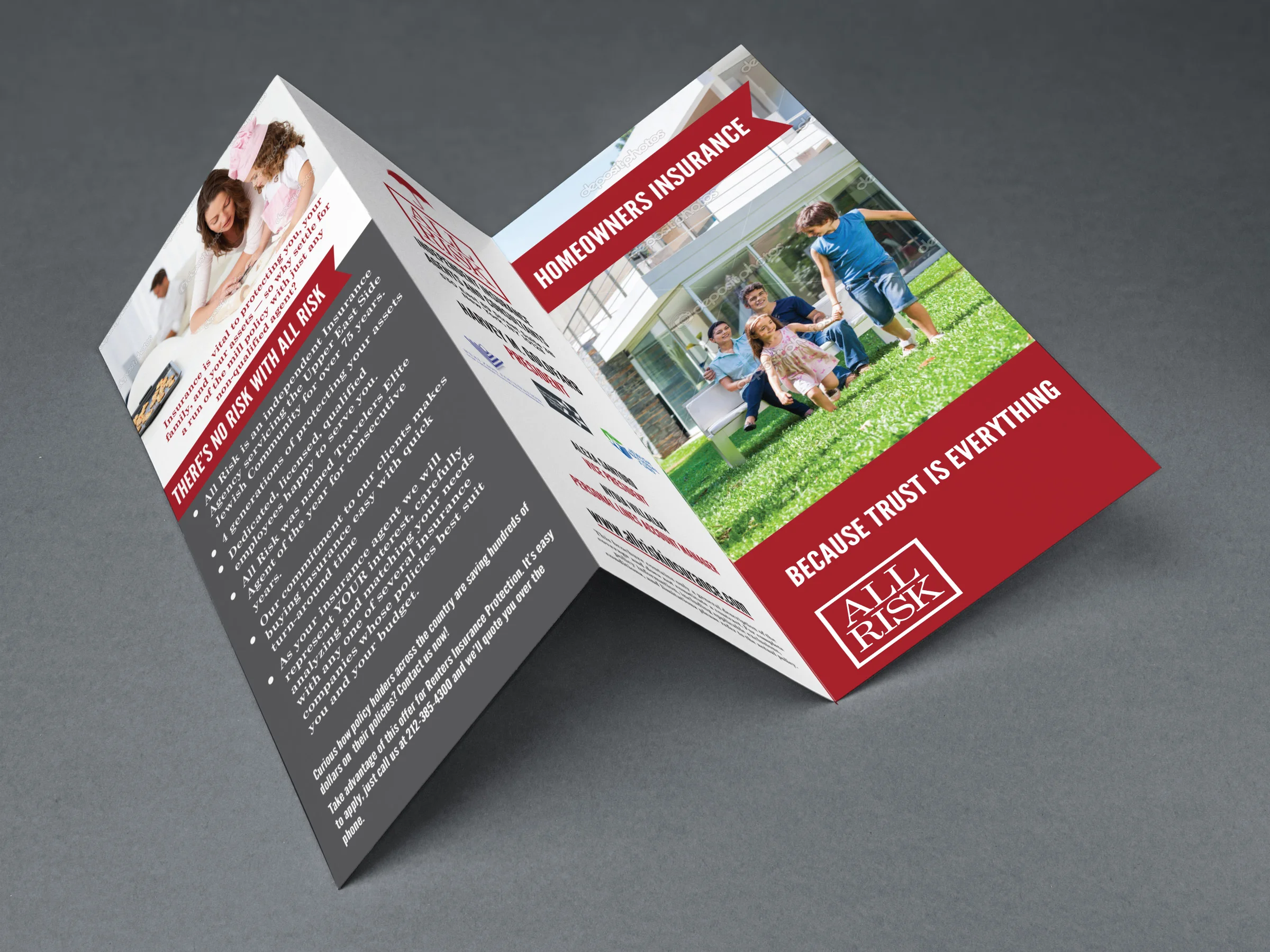 Brochures with the new identity
