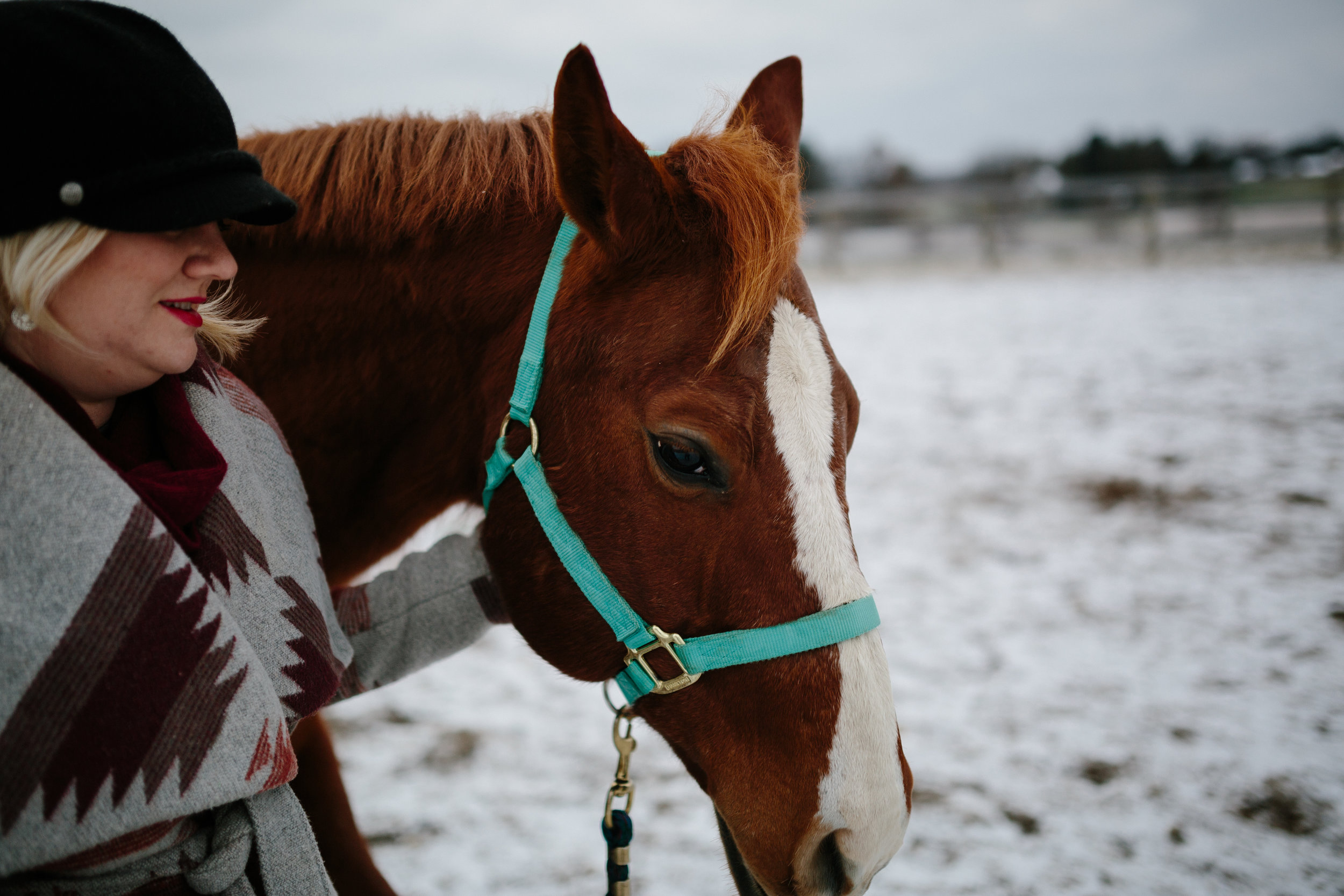Jess & Shea at the Horse Barn in the Snow - Corrie Mick Photography-95.jpg