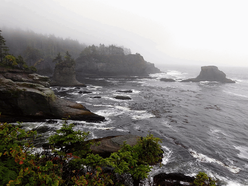 Cape Flattery, Washington waves coming in.gif