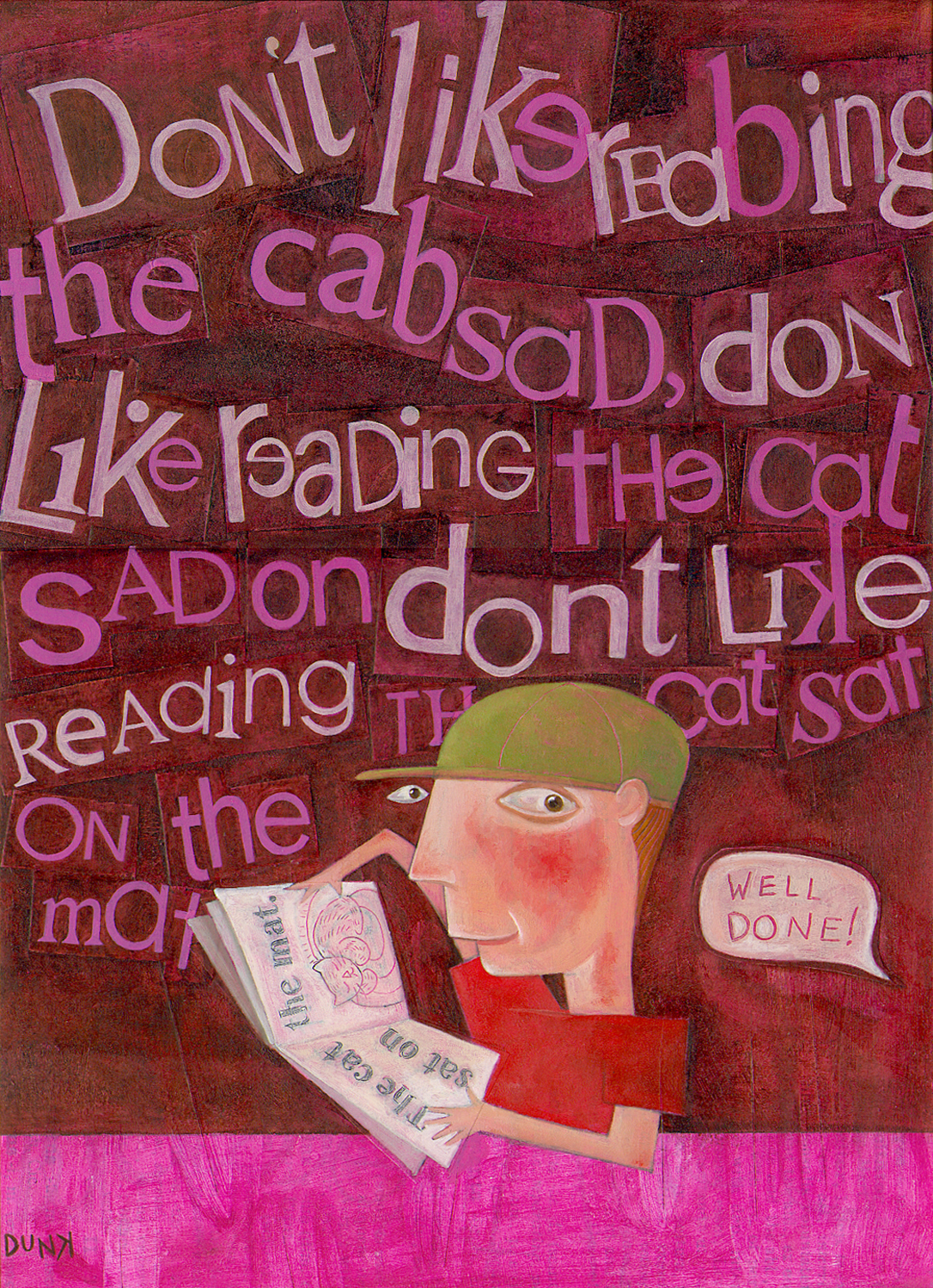  A CLASS OF THEIR OWN&nbsp;by Georgina McEnroe  The Big Issue  Alkyds and collage on board 