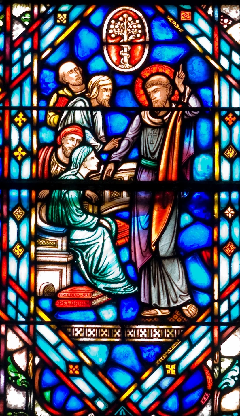 St. Augustine Windows: Teaching about Pelagianism and Original Sin