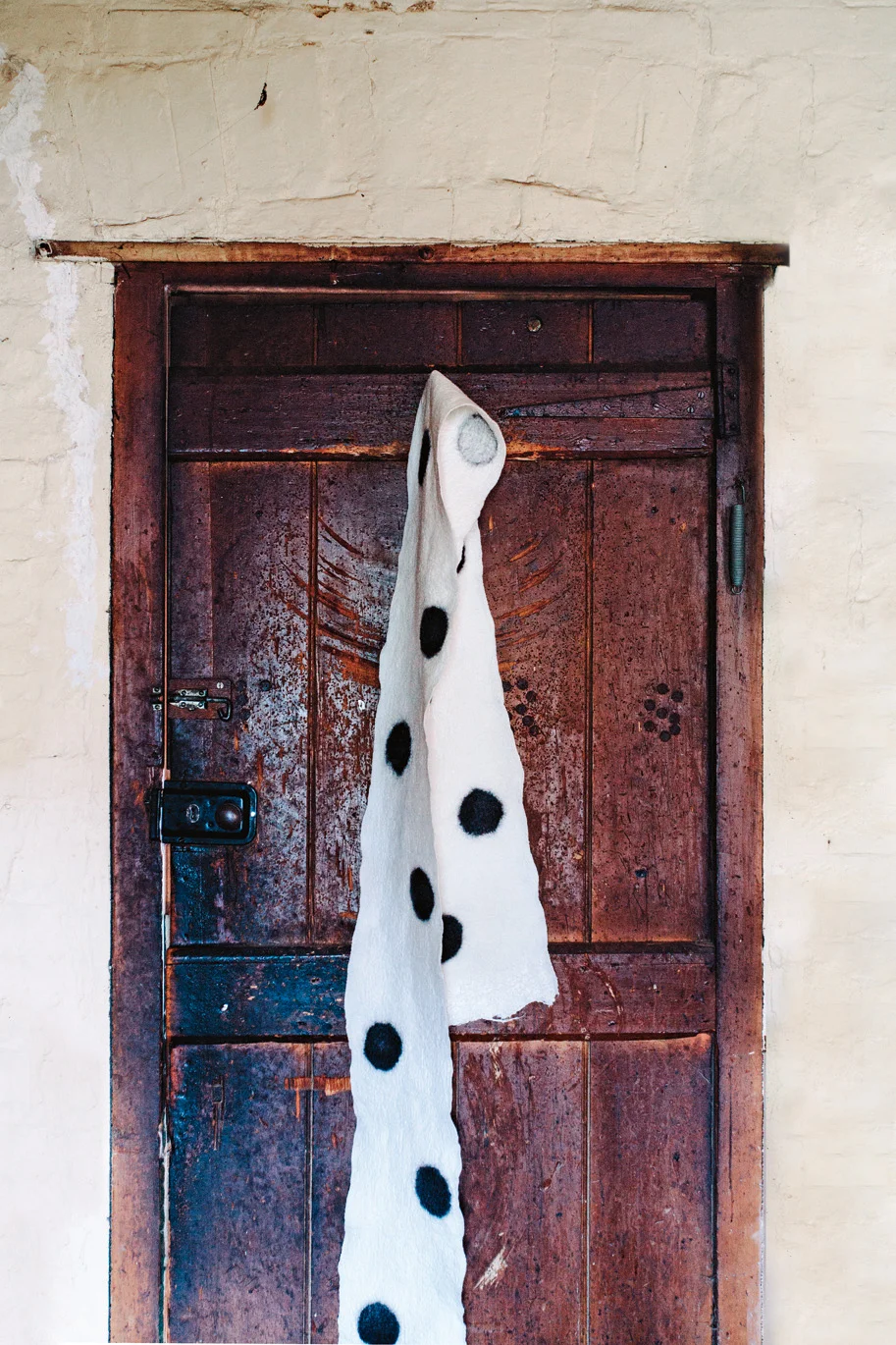 Low Res Felix FCream and black polka dot scarf.jpg