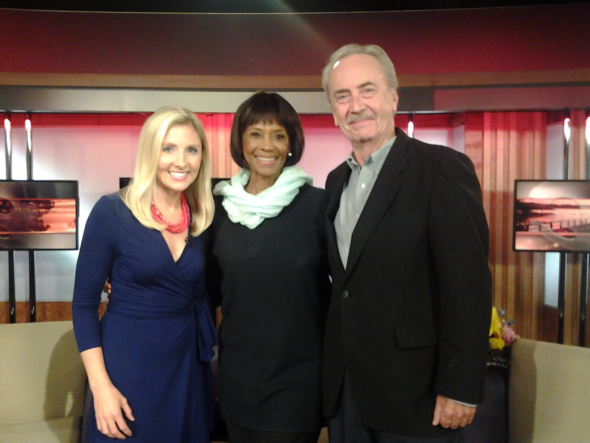  My co-star and I with the wonderful Carly Flynn Morgan of KTBS after our interview. She had such great spirit! 