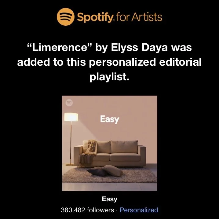 Limerence on Spotify's Easy Editorial Playlist