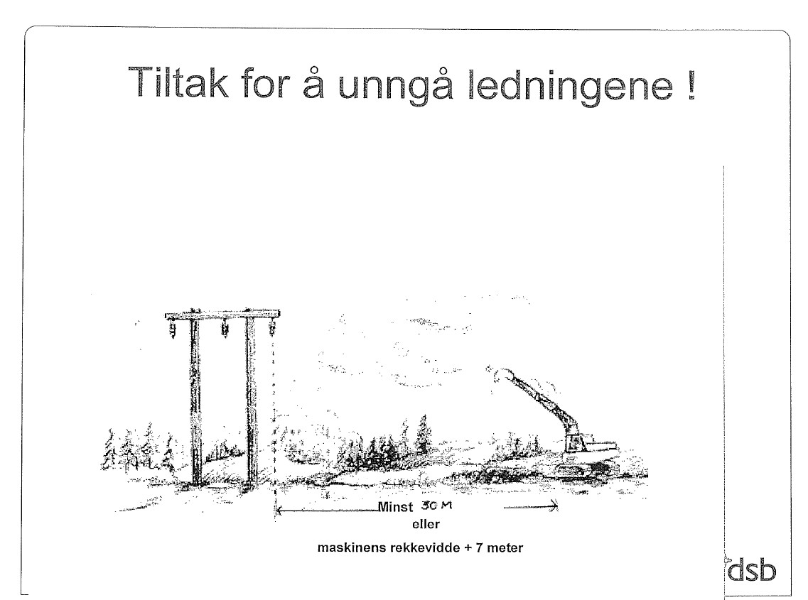 Arbeid innafor 30 meter til høgspent, skal varslast til Kvinnherad Energi.