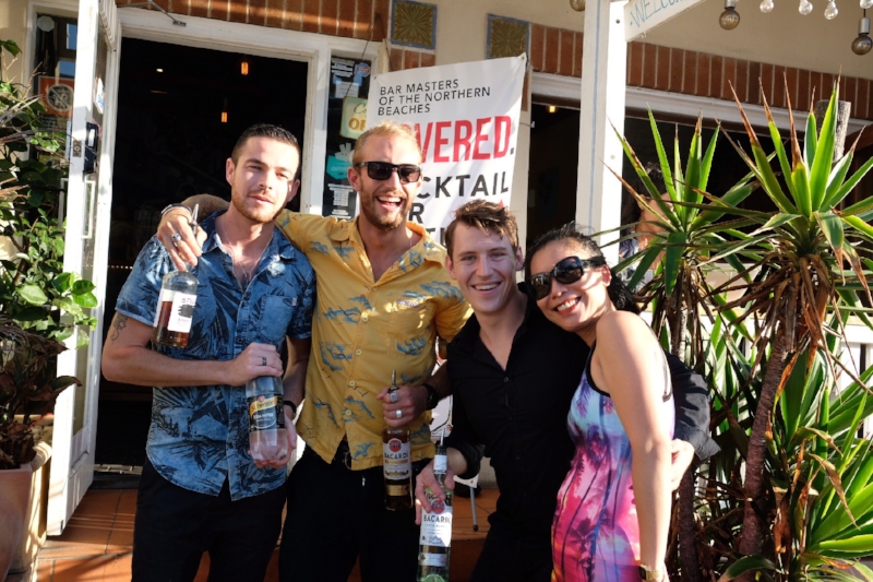 Hemingway's Manly winners of the first round of COVERED. Cocktail Battles hosted at Havana Beach .