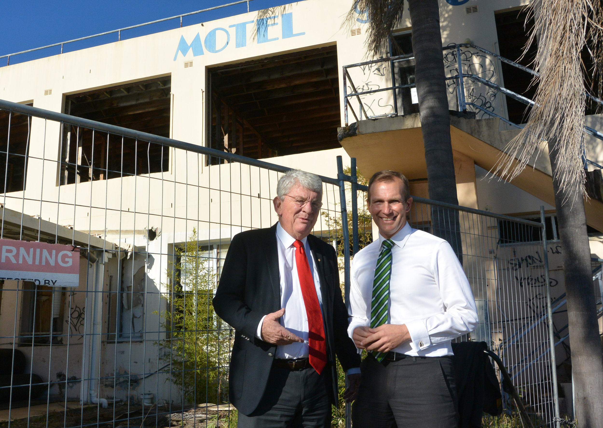 Northern Beaches Council Administrator Dick Persson AM and Pittwater MP Rob Stokes