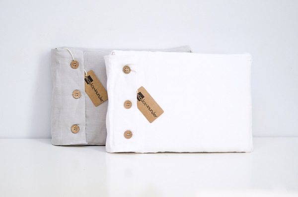 Linen quilt cover set in cool grey or white. Queen size $199