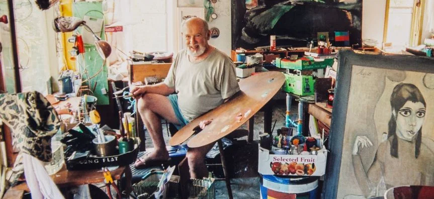 Jurgis Miksevicius in his Killara studio, 2004. Photo by Rodney Weidland