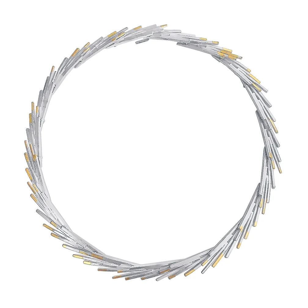 Wing Wreath Necklace | Silver 925 and 24k gold foil