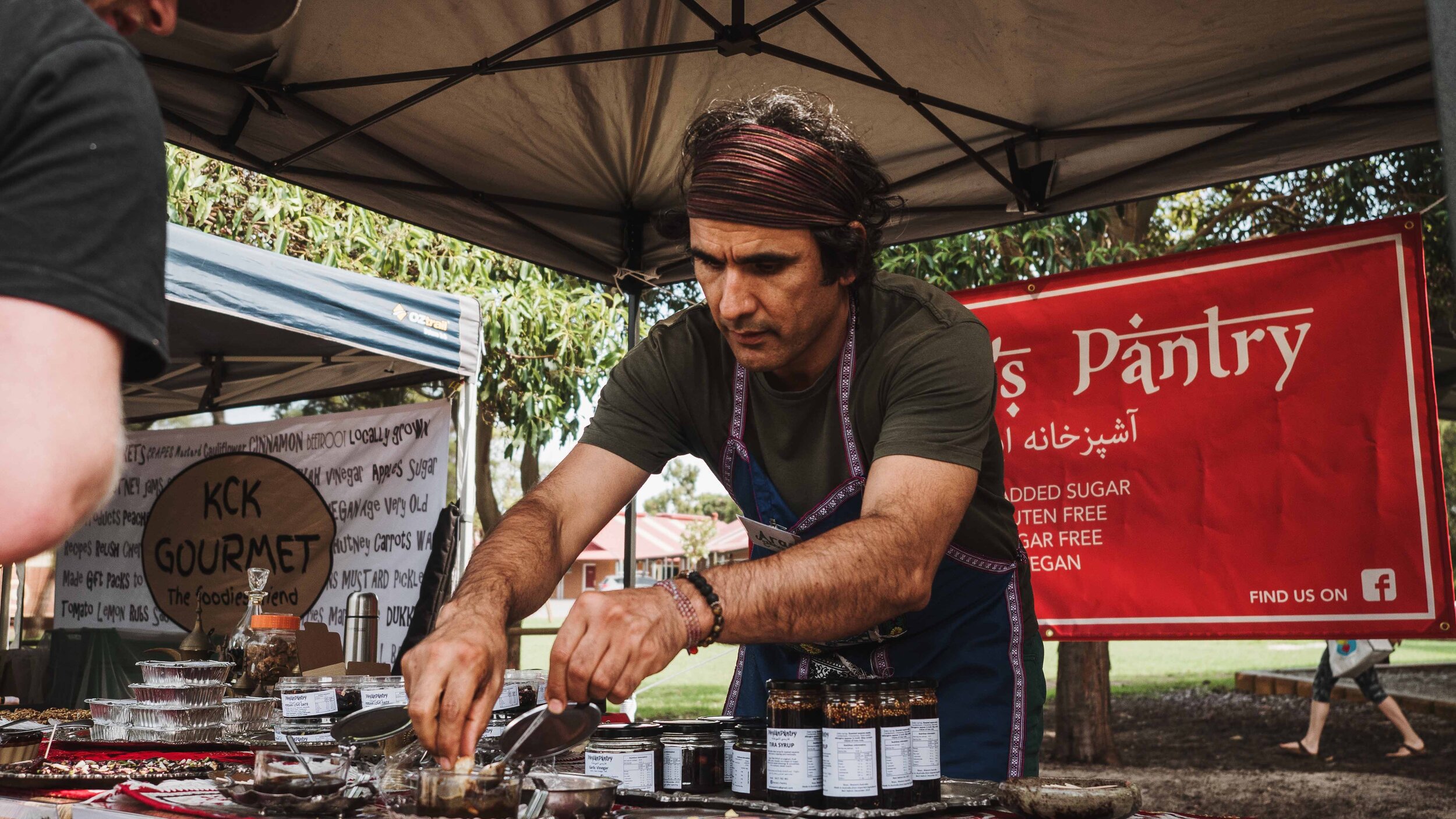  Arad Niksefat attends Farmers Markets across Perth selling his Persian food. 