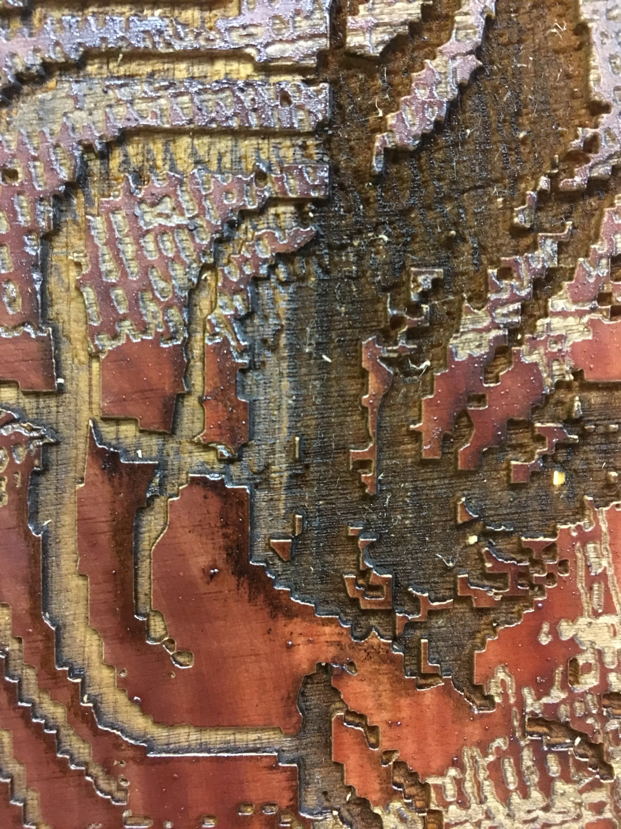  Detail - Laser etching: Scorched Earth Policy 