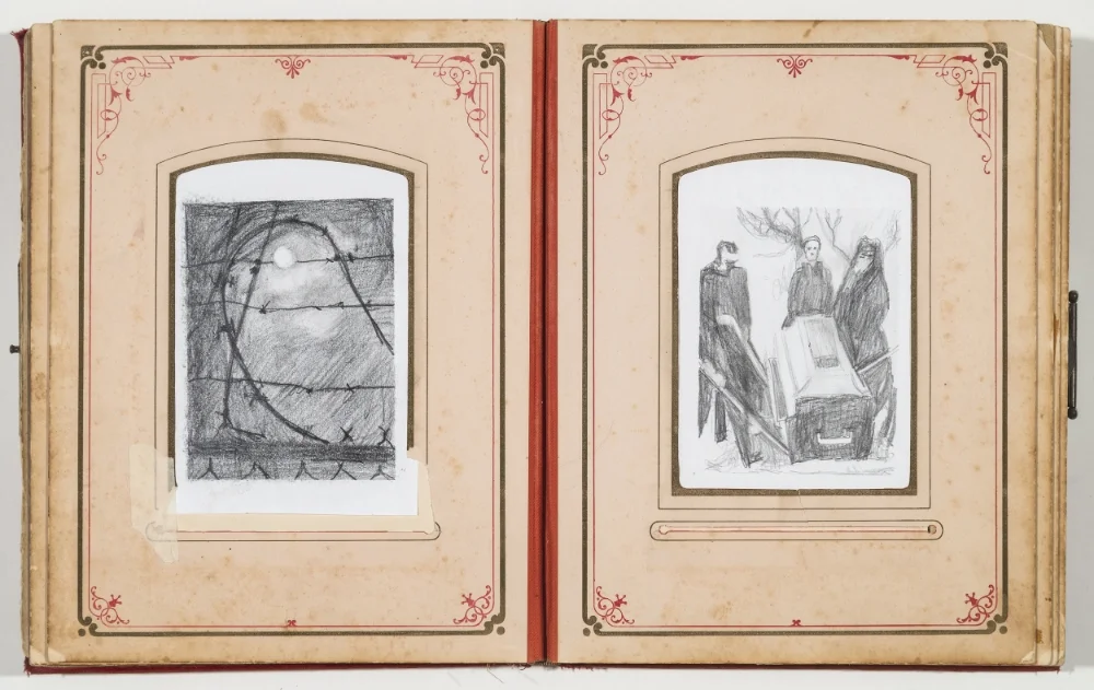Moon (left) Burial (right) Graphite on paper, 2016