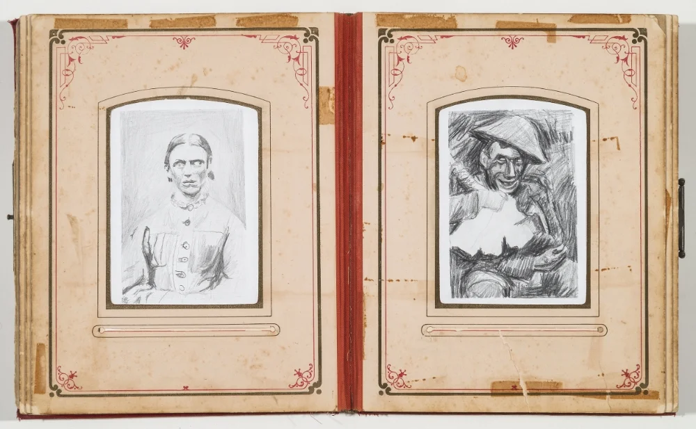 Inmate (left) Shellshock (right) Graphite on paper, 2016