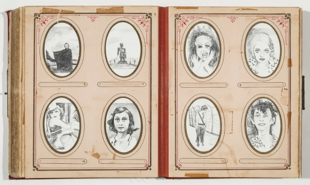 Left: Death, Wickerman, Marlene, Anne Frank Right: Divine, Bette Davis, Jared, Rowland Howard