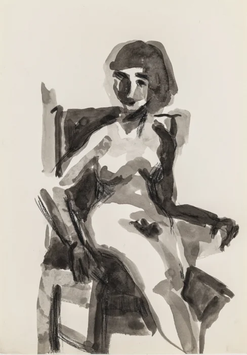 Seated Nude Self Portrait (after Diebenkorn)