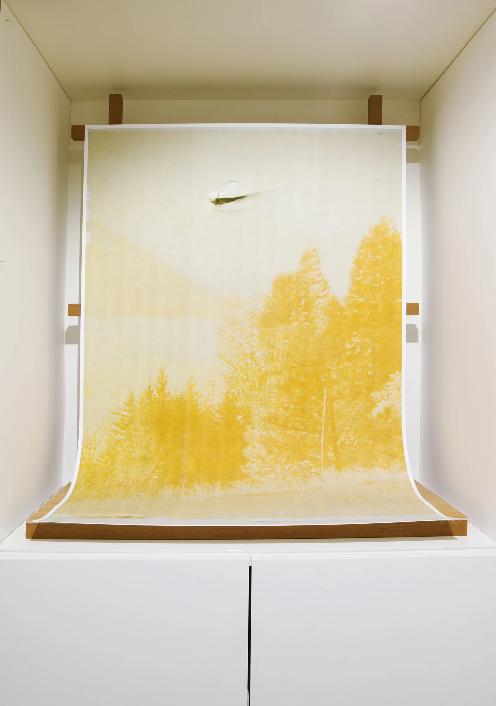  Cracks On Modern Transparencies_Installation of large format inkjet prints with cardboard and wood models at the Blyth Gallery, London_Dimensions variable_2014 