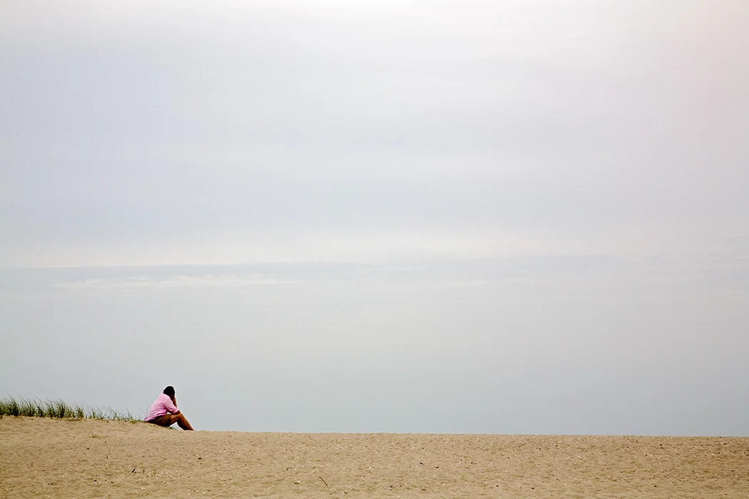 Mann am Strand, Sylt 2009