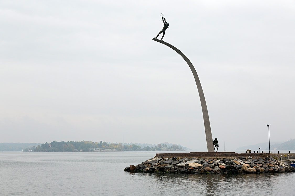 Nacka Strand, Carl Milles´ Gottvater auf dem Regenbogen, Stockh